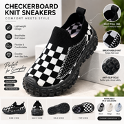 Checkerboard Knit Kids Sneakers
