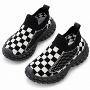 Checkerboard Knit Kids Sneakers