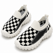 Checkerboard Knit Kids Sneakers
