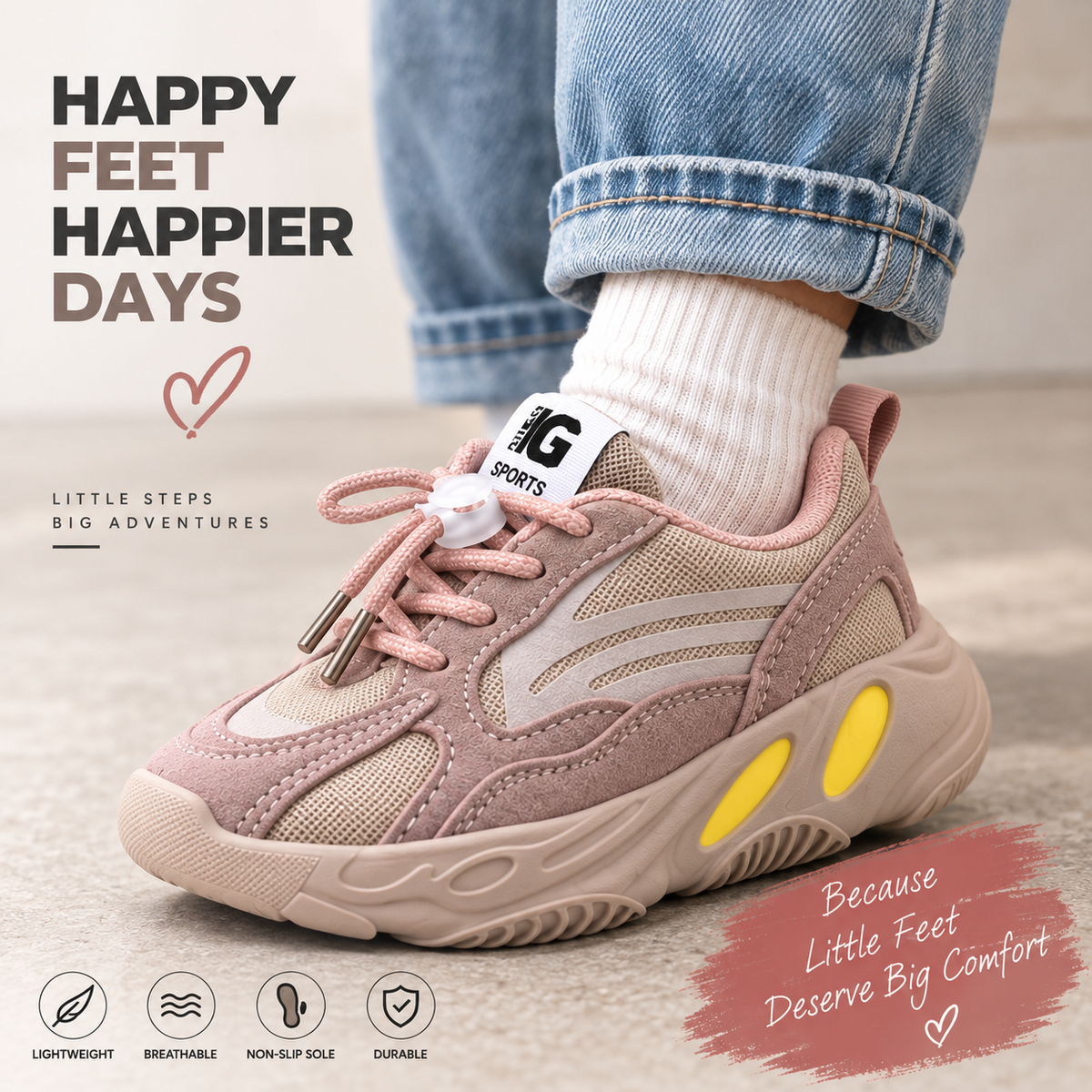KiddoraFlex Kids Sports Sneakers