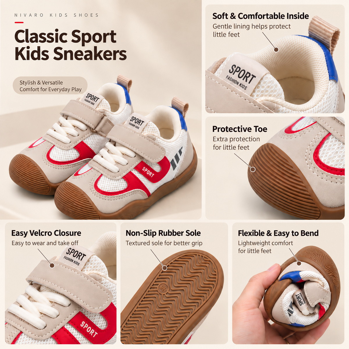 Classic Sport Kids Sneakers
